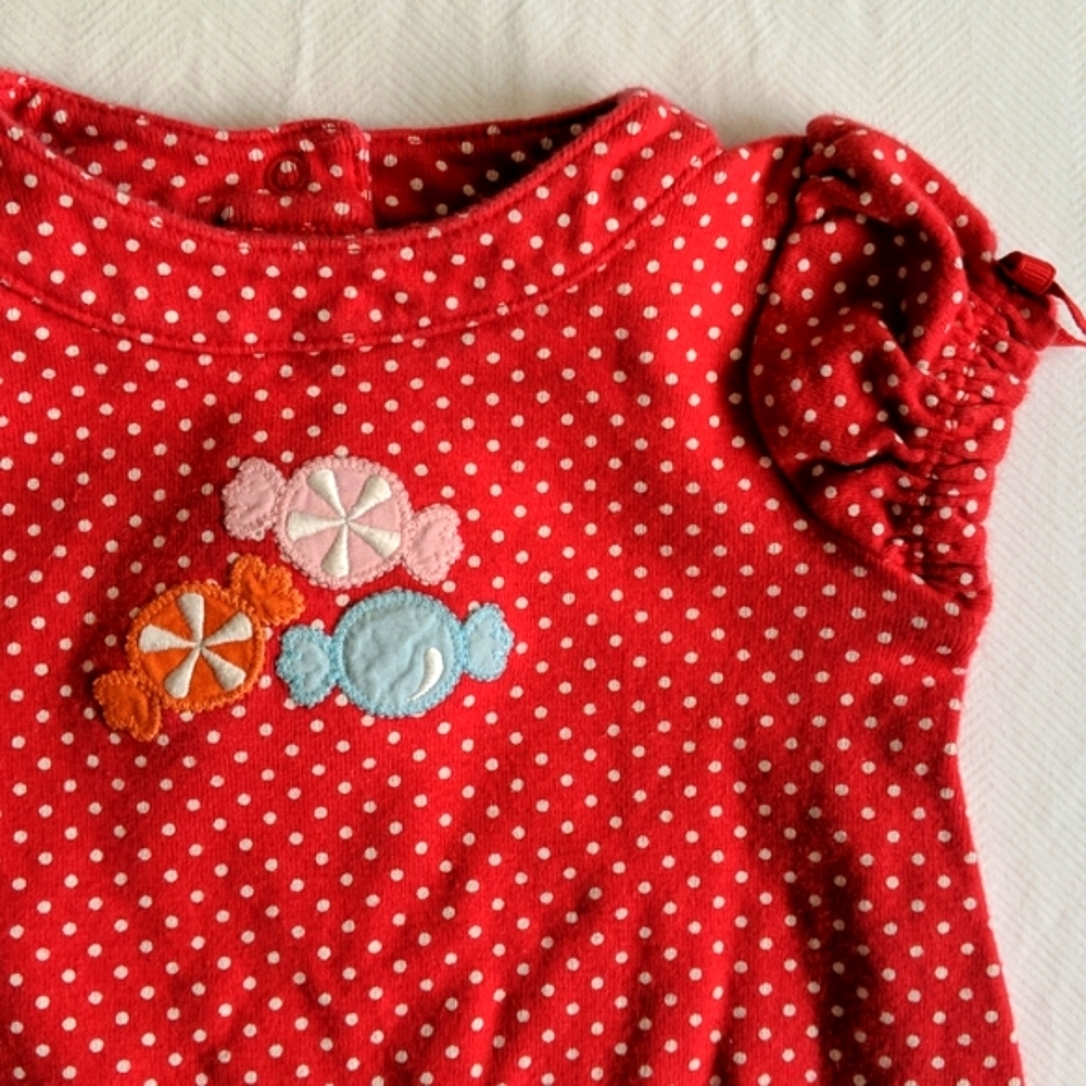 gymboree candy dotted bubble romper playsuit 0-3 months baby girl - Picture 2 of 6